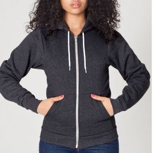 American Apparel Unisex Flex Fleece Zip Hoodie M